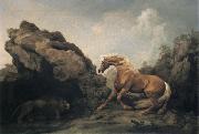 George Stubbs Horse Frightened by a lion Germany oil painting artist